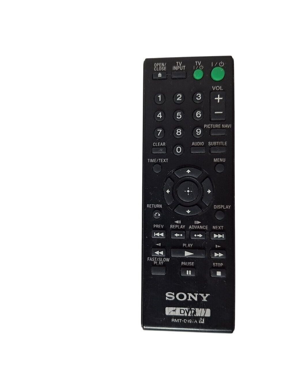 Sony RMT D197A DVD Player Remote Control